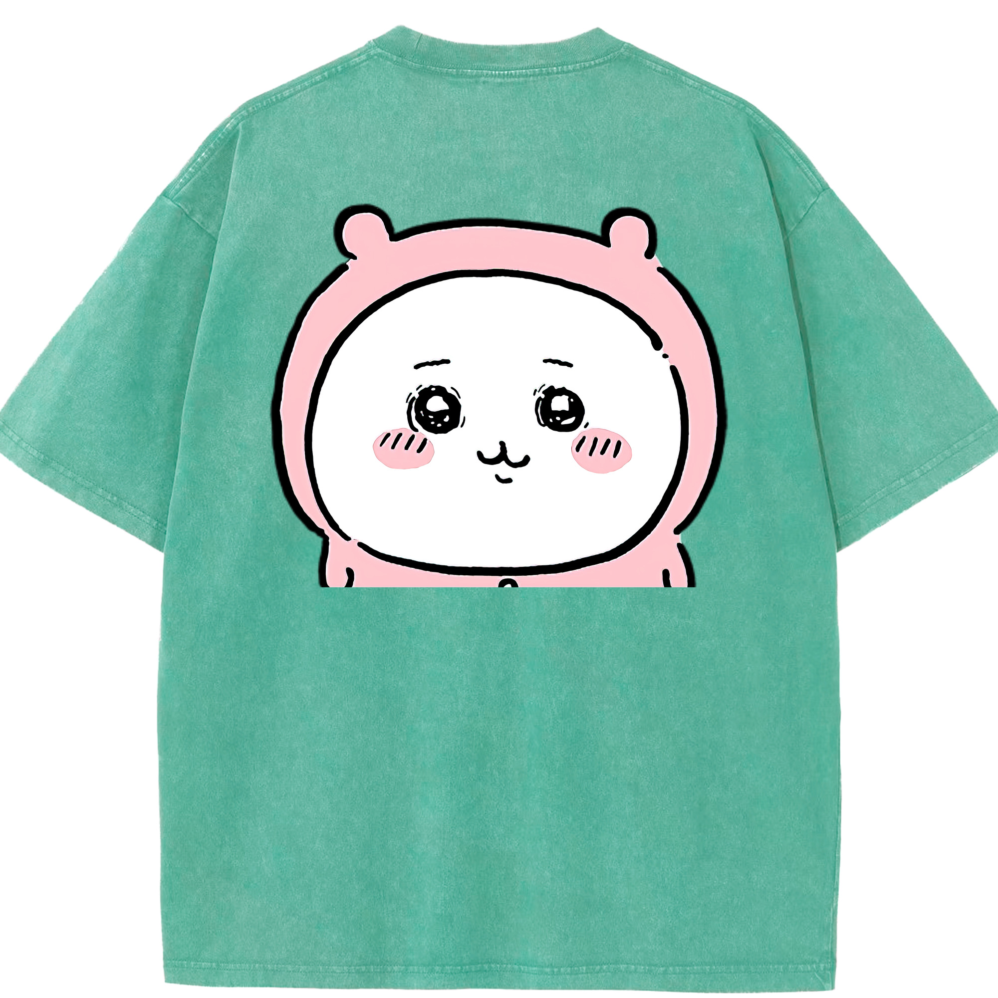 （画像用） ちいかわ ちいかわ Chii-kawa chiikawa 綿100% ヴィンテージ風 半袖Tシャツ（背面プリント）